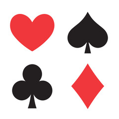 A set of costumes for playing cards isolated on the background