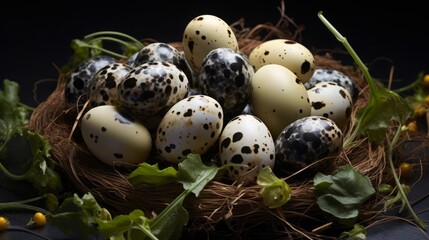 Obraz premium quail eggs.