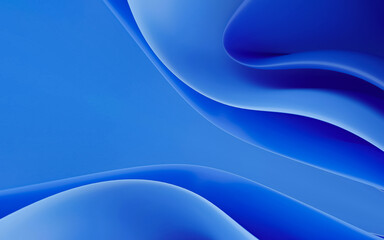 Illustration of a blue abstract background with wavy soft shapes