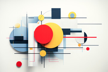 Illustration of abstract Bauhaus design 