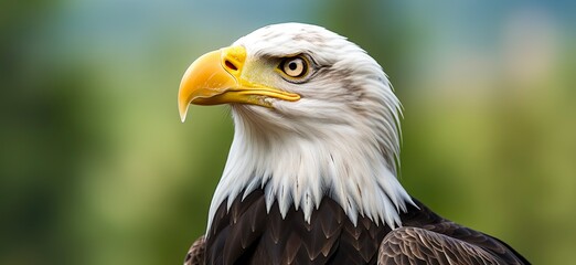 Obraz premium Portrait of an american bald eagle, wildlife.