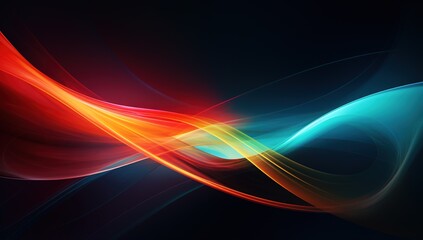 Dark space theme background with colorful flowing lines