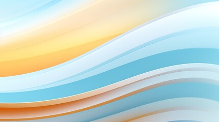 Fototapeta premium Wavy lines on abstract backgorund with yellow and light blue colors