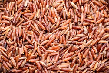 dry red rice top  view detail