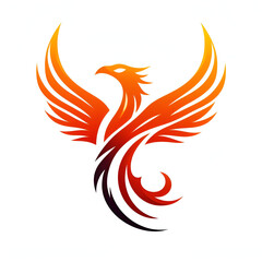 Fototapeta premium Phoenix logo isolated on white background 