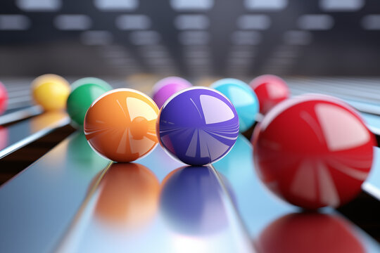 Colorful glass marbles