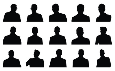 Businessman Avatar Profile silhouettes vector art