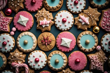 close up of cookies sweets christmas