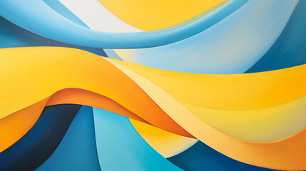 Abstract wave color metallic background. Generated AI