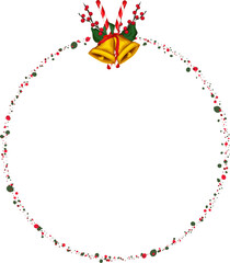 Christmas wreath illustration.