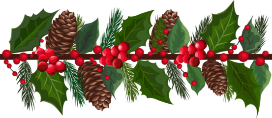 Seamless decorative christmas border.