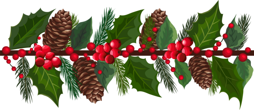 Seamless decorative christmas border.