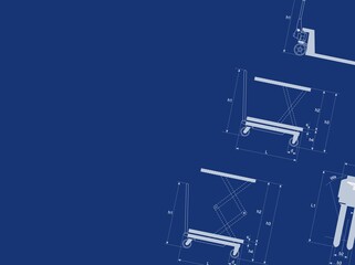 Photo plan on a blue background