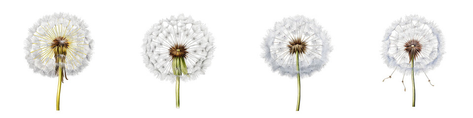 Dandelion Flower Hyperrealistic Highly Detailed Isolated On Transparent Background Png File