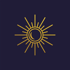 Energy design element icon vector with modern creative and simple sun concept
