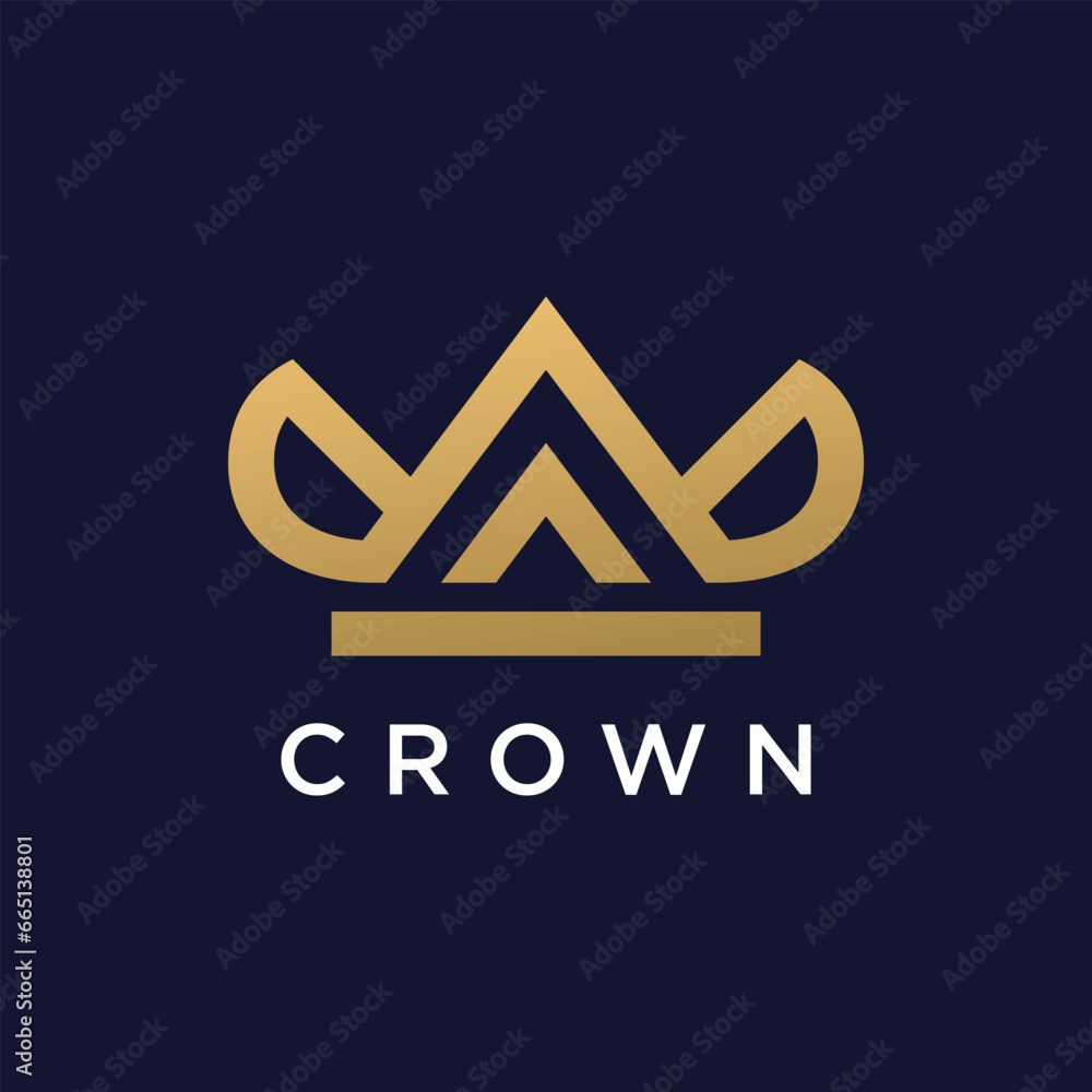 Poster crown design element icon vector with creative unique concept