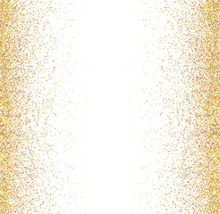 golden shimmering glitter explosion square shape frame with transparent background