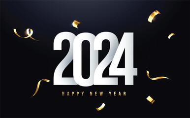 2024 New Year vector Illustration Design greeting card year season