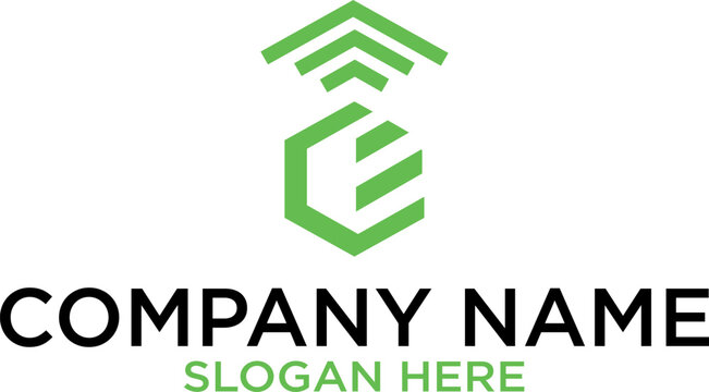 CE monogram logo combined with a simple mountain logo