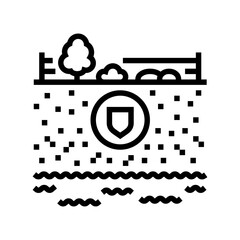 contaminated sites hydrogeologist line icon vector. contaminated sites hydrogeologist sign. isolated contour symbol black illustration