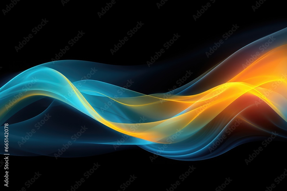 Poster abstract colorful wave and curve lines with technology background. abstract frequency sound wave tec