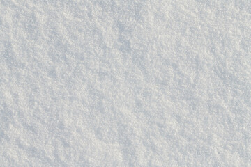 Background and texture of freshly fallen snow. The image is white. The snow is photographed from...