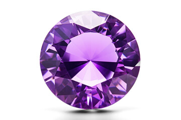 amethyst is gemstone, png file on transparent background with shadow
