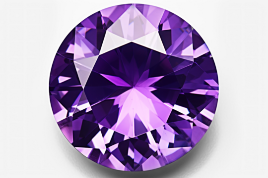 amethyst is gemstone, png file on transparent background with shadow