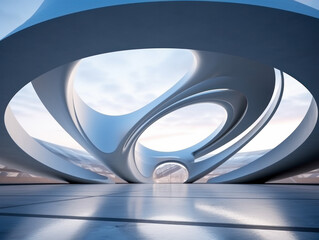 Futuristic architecture background