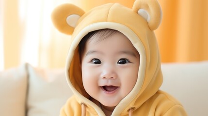 Happy asian baby