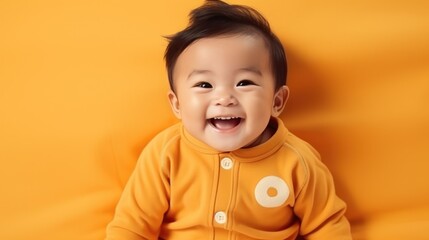 Happy asian baby