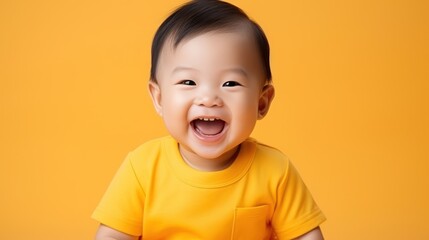 Happy asian baby