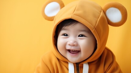 Happy asian baby