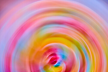 Obraz premium Abstract rainbow flower in circle artistic blur