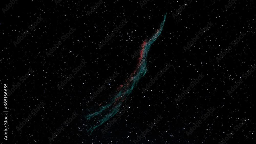 Wall mural animation of a delicate and colorful nebula in outer space