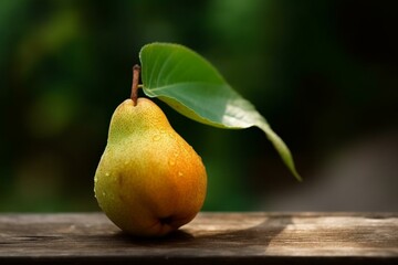 A pear, a sweet and juicy fruit. Generative AI