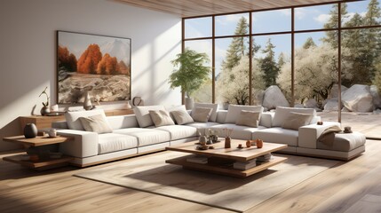 Contemporary living room interior