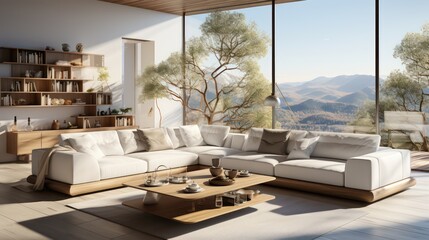 Contemporary living room interior