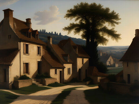 model of a renaissance style landscape for painter