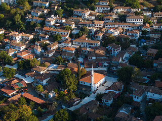Sirince (Şirince) Village Drone Photo, Sirince Selcuk, Izmir Turkey (Turkiye)