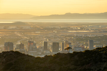 Sunset over Salt Lake Valley