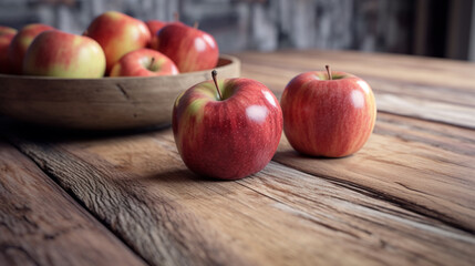 Pommes rouges, fruit. Nourriture, cuisine. Pour conception et création graphique.