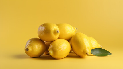 Citrons jaunes, fruit. Nourriture, cuisine. Pour conception et création graphique.