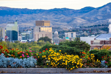 Morning view of downtown of Boise Idaho