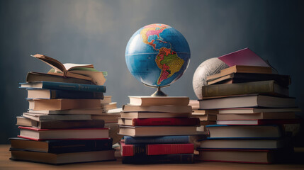 world book day,23th April, open book over the Planet on isolated white background, Mental Health...