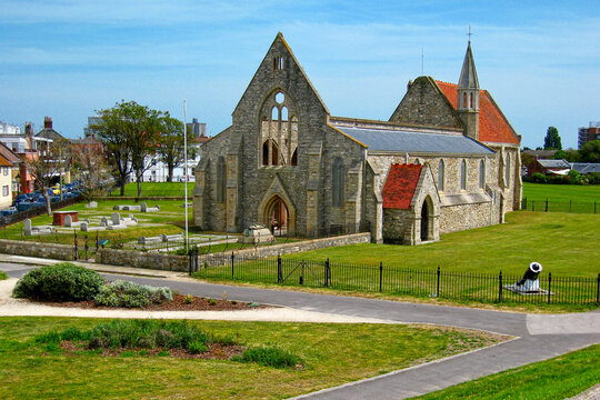 Ruined of the Royal Garrison Church in Portsmouth
