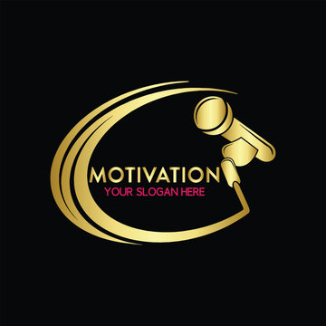 Sport motivational logo design hand drawn Vector Image
