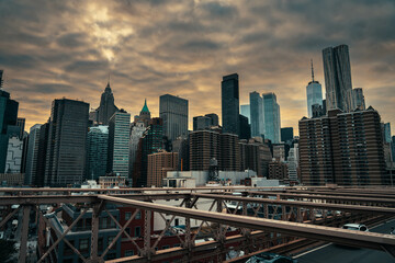 Brooklyn Bridge sunset 