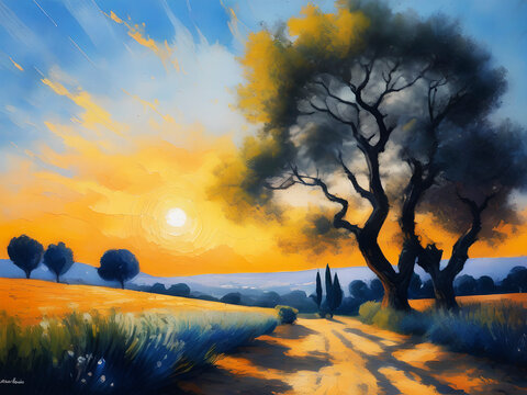 model of a Proven&ccedil;al landscape for painter