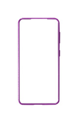 Metallic pink Smartphone Mockup Isolated (Transparent Screen/Transparent Background) / PNG / Phone Mockup / Cellphone Mockup